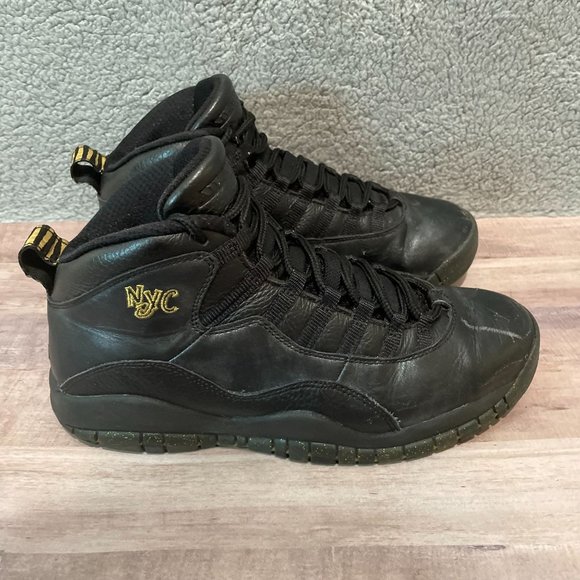 Vintage Jordan 10 Retro 2015 Black Gold Size 9 Men's SHIPS ASAP 310805 012 - Picture 1 of 8